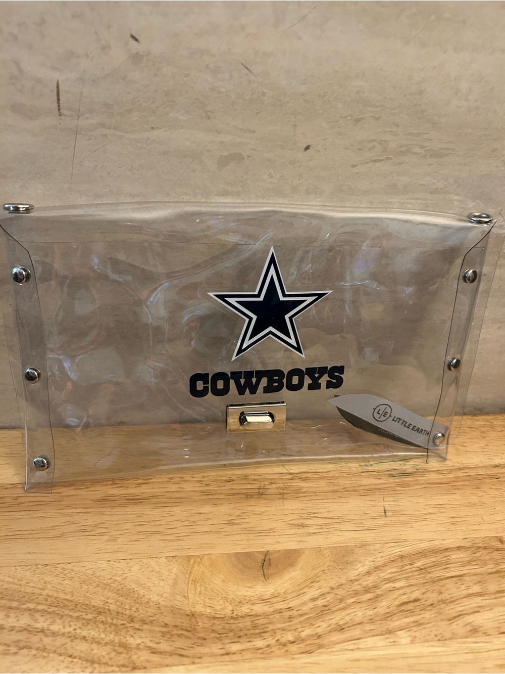 Little Earth Dallas Cowboys Stadium-Approved Clear Clutch